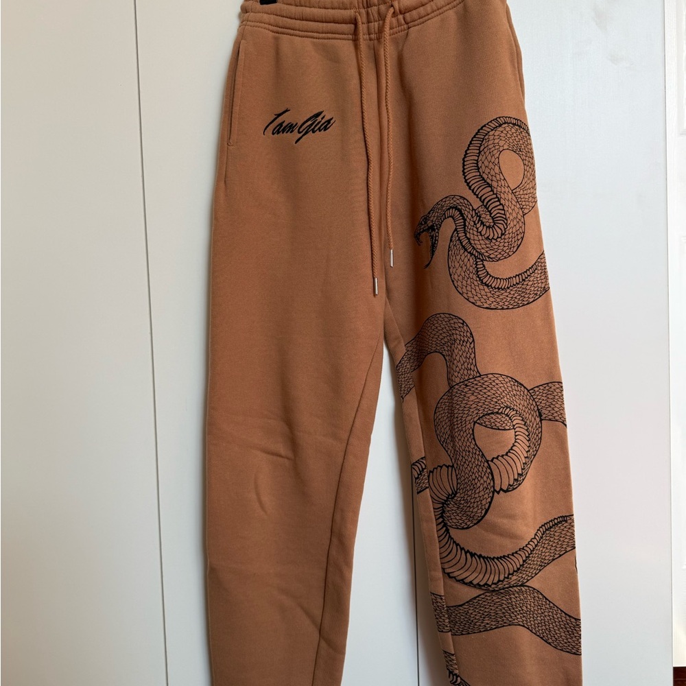 I.AM.GIA Brown Snake Print Joggers